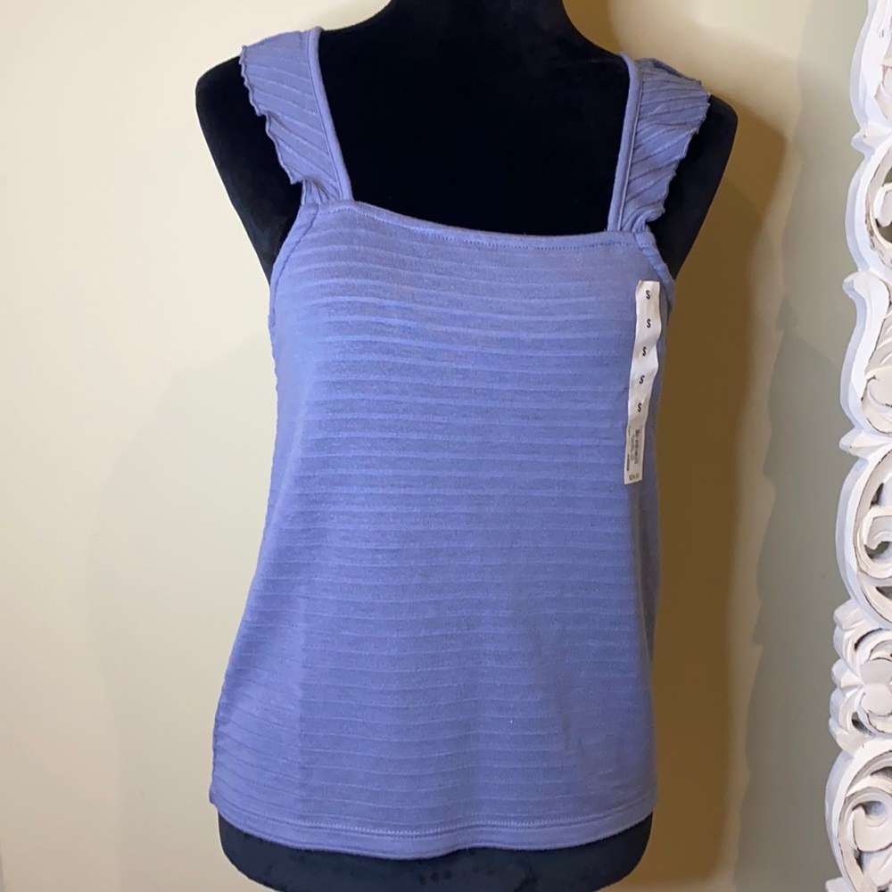 SO Shoulder Ruffle Tank - Q-8